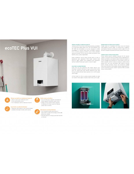 Vaillant ecotec plus vuı 40 CS1/5 (N-TR) yoğuşmalı kombi ecoTEC Plus+Entegre Boyler Vaillant ecotec plus vuı 40 CS1/5 (N-TR) yoğuşmalı kombi ecoTEC Plus+Entegre Boyler
